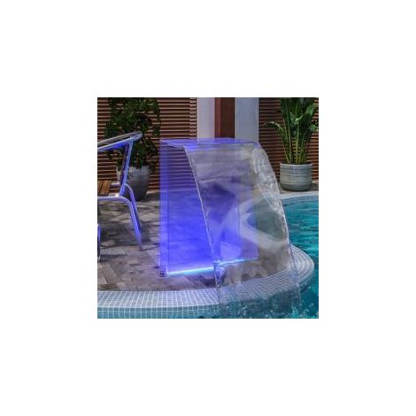 Fontaine de piscine avec LED RVB Acrylique 51cm (1/5)