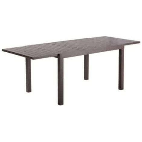 TAVOLINO TAVOLO ALLUNGABILE ESTENSIBILE cm 160/240x100x74H MARRONE ALLUMINIO 725