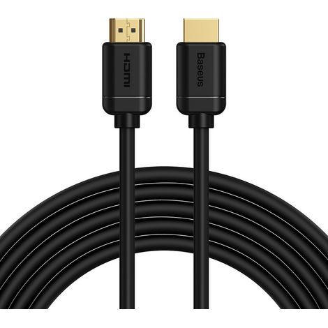 Cable HDMI 2.0 Baseus, 4K 60Hz, 3D, HDR, 18 Gbps, 1 m (Negro)