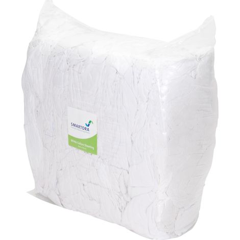 Davis & Moore 10Kg White Cotton Sheeting Wipers - Reusable