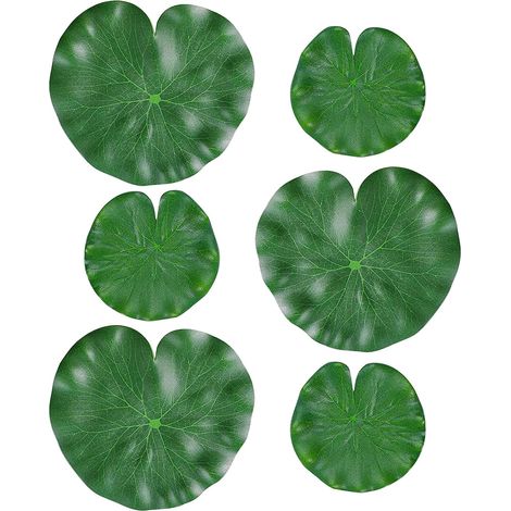 Feuilles de nénuphar artificielles,6 Pcs Feuilles De Lotus Flottantes Pour Étang, Feuilles De Nénuphar Flottantes,Feuilles De Lotus Réalistes Pour Jardin,Étangs,Piscine,Aquarium,Décoration De Paysage (1/5)