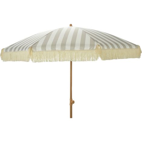 Ombrellone da Giardino Inclinabile con Frange D 200 cm Beige