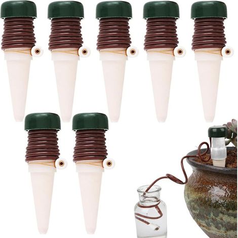Bardusch-7 pcs Distributeurs d'eau pour Plantes, Intérieur Arroseur Automatique Plante, Plante Goutte a Goutte Bouteille, Alimentation en Eau a La Demande, Économie d'eau et Économie, Facile a Utilise (1/5)