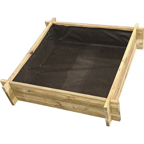 Habitat Et Jardin – Carré potager en bois traité 100% FSC 80 x 80 x 10 cm – Épaisseur 18 mm – 1 compartiment – Installation rapide et facile