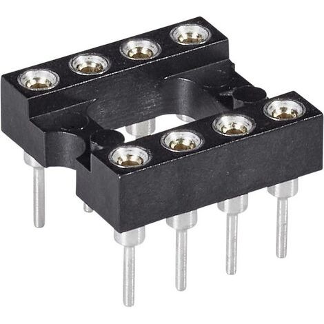 Support de circuits intégrés 7.62 mm, 2.54 mm Nombre de pôles: 8 contacts de précision 1 pc(s) Q60877 (1/2)