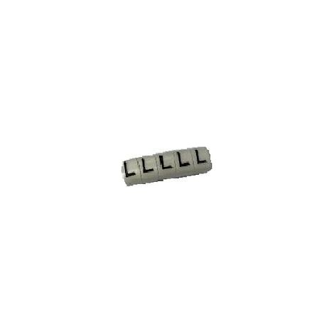 Repère câble RS PRO, Ø câble 3  4.2mm, texte : L, Noir sur Blanc ( Prix pour Sachet de 250 )