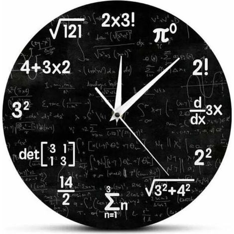 Horloge murale theme mathematiques graduations originales decoration pour la maison 1 piece (1/5)