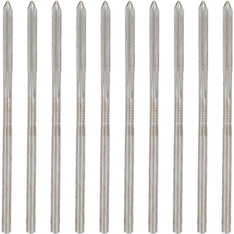 Lot de 10 alésoirs HSS entièrement rectifiés pour machines à queue droite, outils industriels, diamètre 2 mm (1/5)