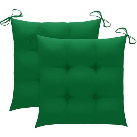 Maison Exclusive - Schaukelstuhl mit Grünem Kissen Massivholz Tea (1/5)