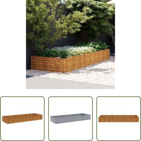 Gartengestaltung - Hochbeet 291x100x36 cm Cortenstahl (1/5)