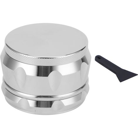 Mini Broyeur Manuel en Alliage de Zinc Portable Grinder à Tabac Accessoires Argentés (1/5)