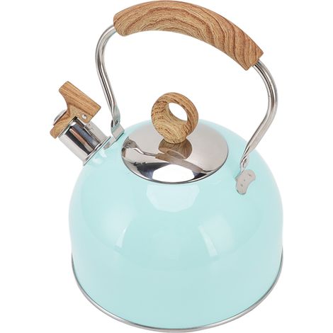 Bouilloire sifflante de 2,5 L avec poignée, bouilloire portable en acier inoxydable, idéale pour un usage domestique. (1/5)