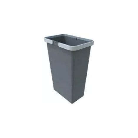 Bac poubelle seul plastique Elletipi - Anse grise - Pour poubelle 12 litres