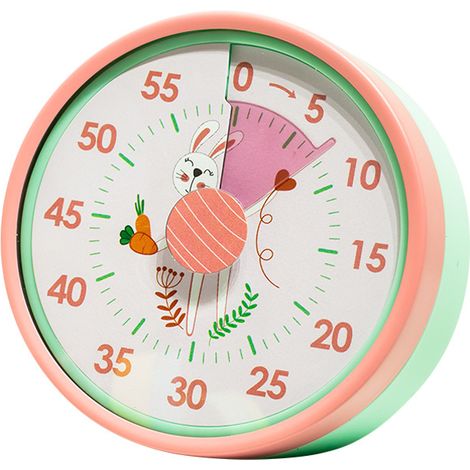 Minuterie visuelle pour enfants, compte à rebours de 60 minutes pour la salle de classe,minuterie de bureau,minuterie magnétique de cuisine,vert clair (1/5)