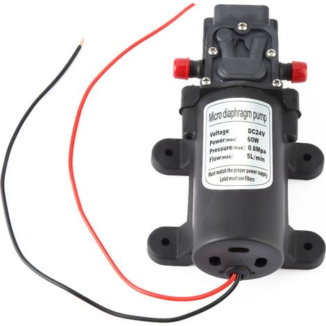 Mini pompe à eau électrique 24 V 60 W, débit 5 l/min, micro-pompe à membrane, aspiration 1,5 m (1/5)