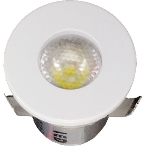 Mini spot LED encastrable 1W DC 12V Blanc Chaud 3000k - DIGILAMP (1/3)