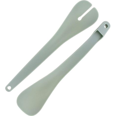 Couverts à salade clipsables, lot de couverts à salade, cuillère à salade, Plastique, Vert pâle, 30,5 x 6,5 x 3,5 cm (1/5)