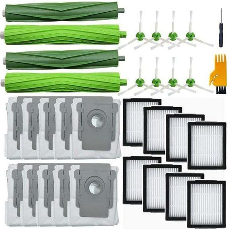 pour Irobot Roomba I7 I7 + I6 + I8 I3 +/plus sacs d'aspirateur avec filtres Hepa (1/4)