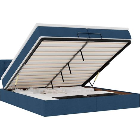 Maison Exclusive - Ottoman-Bett mit Matratzen & LEDs Blau 200x200