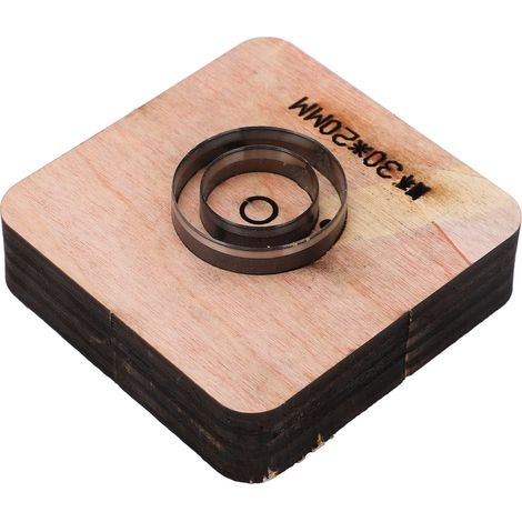 Matrice de découpe circulaire avec base en bois, outil de gravure pour travaux manuels en cuir. (1/5)