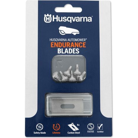 Lame de tondeuse Husqvarna Automower Endurance – Lot de 6 lames en acier au carbone – Compatible avec tous les modèles Automower – Tranchant durable (1/5)