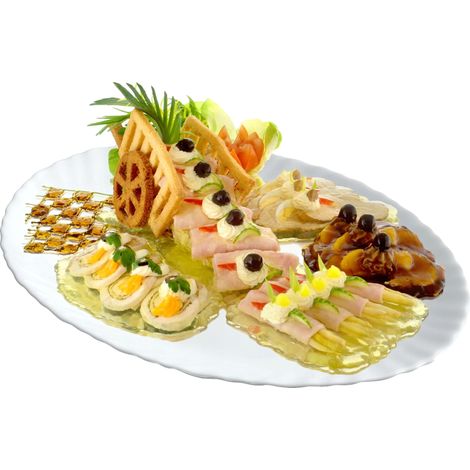 Bandeja de servir, vidrio templado, diseño elegante, plata (1/5)