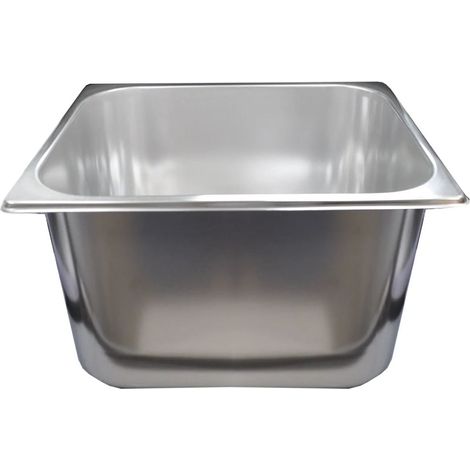 Évier Gastronorm en Acier Inoxydable Robuste, Dimensions 33x30x20 cm, Idéal pour Cuisine Professionnelle et Usage Domestique, Facile à Installer et Résistant aux Chocs
