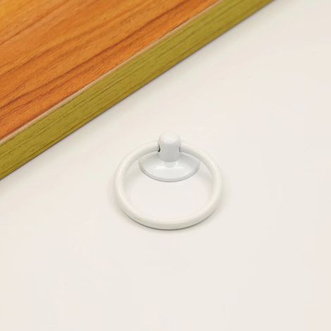 poignées rondes pour tiroir ou armoire Style vintage Trou unique lot de 12 Blanc (1/4)