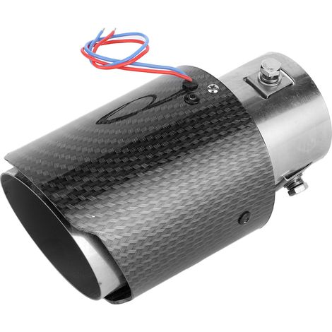 Blaue LED-Auspuffendkappe für Auspuffrohr, Einlassdurchmesser 63 mm, Auslassdurchmesser 90 mm