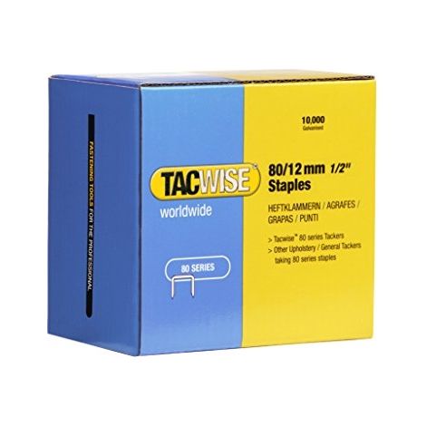 TACWISE 0384 10000 AGRAFES GALVANISÉES 80/12 MM (1/4)
