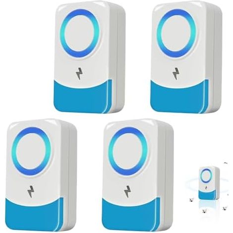 Ultrason Souris et Rats, Répulsif À Ultrasons, 4Pack Ultrasonique pour Souris, Anti Lutte antiparasitaire Efficace Les rongeurs, Araignée, Cafard, Moustique, Mouch -