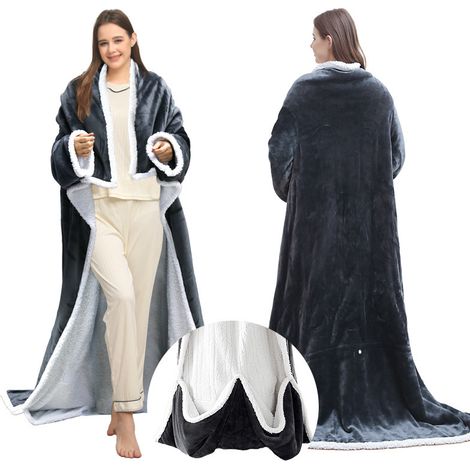 Robe-couverture chauffante pour femme, 127 cm x 178 cm, avec couvre-pieds et 8 niveaux de chauffage.
