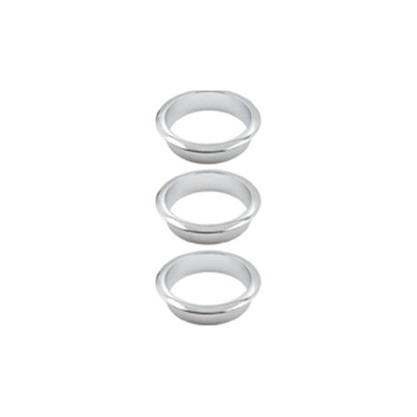 Kabelkanal für den Schreibtisch – dekorativer Ring für Möbelkabelboxen, Kabelmanagement für Desktop-Computer, 3 Stück, (glänzendes Silber) (1/5)