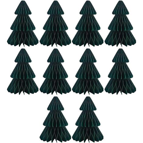 Set mit 10 eleganten Waben-Weihnachtsbaumkugeln, funktionale Waben-Weihnachtsbaumdekorationen für den Innenbereich (1/5)
