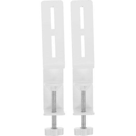 Lot de 2 Pinces C en Acier Carbone Blanc Robustes et Polyvalentes pour Fixation Stable sur Bureau et Montage de Mobilier de Bureau (1/5)