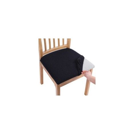 4er-Set Stretch-Jacquard-Sitzbezüge – Langstreifenmuster – Schwarz (1/5)