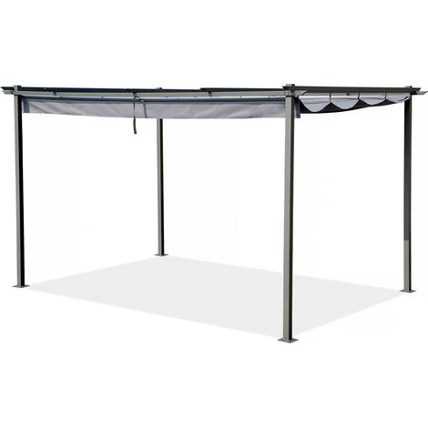 Pergola con tetto retrattile - 3 x 4 m - Antracite (1/5)