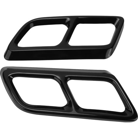 Embout d'échappement double 2 pièces finition noire brillante pour Cadillac XT6 2020-2021, cadre de sortie arrière remplacement, garniture de tuyau d'échappement. (1/5)
