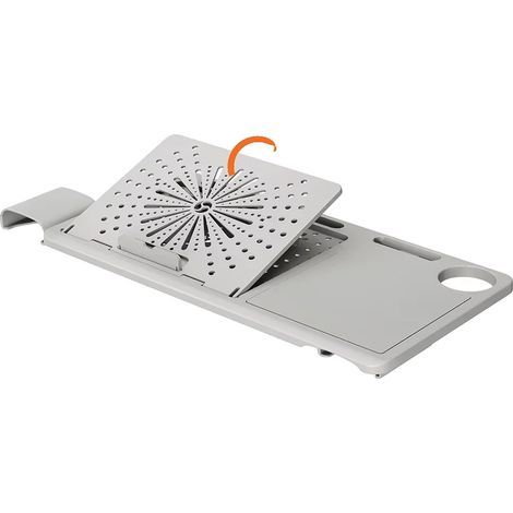 Abnehmbarer Schreibtisch, ergonomisches Design, vielseitig einsetzbar, LAPD-grau (1/2)