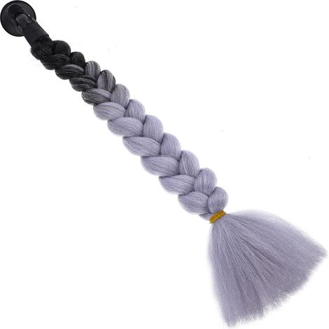 Adorno para casco de motocicleta, accesorio para el cabello, coleta trenzada de fibra (1/5)
