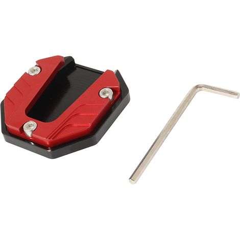 (rouge) Extension de béquille universelle pour scooter, moto et vélo, support latéral antidérapant, agrandissement de la puissance maximale (1/4)
