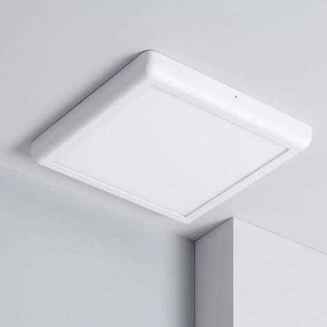 LED-Deckenleuchte 24W Eckig Metall 300x300mm Design White 3000K Warmweiß (1/5)