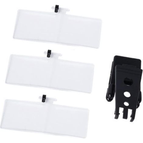 1.5X/2.5X/3.5X Loupe Instruments Optiques Clip Pliant sur Loupe de Lunettes avec 3 Lentilles en Acrylique 85X30Mm (1/4)