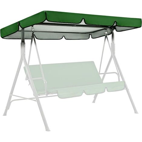 Housse de Toit Imperméable pour Balancelle Hollywoodienne 3 Places, Oxford 190T, Protection UV  Vert