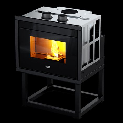 Inserto Camino FOCO Canalizzato - A Pellet - Mod. 13c - Con Base Regolabile - Classe Energetica A+