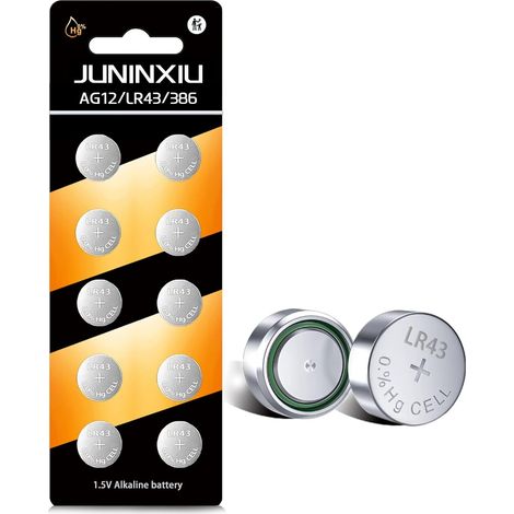 LR43 Batterie AG12 L1142 SR43 SR43 D386 D301 186 SR43 1,5 V Pile bouton alcaline de qualité supérieure (durée de vie de 5 ans) (1/5)