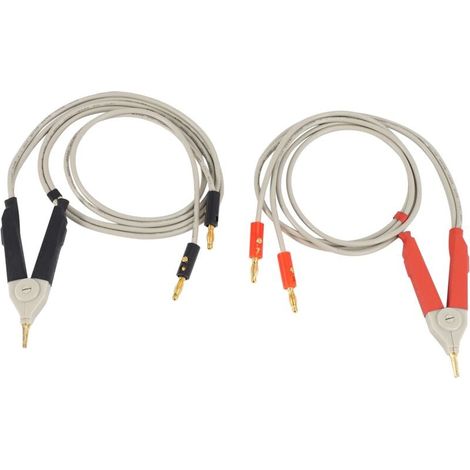 Pinces à Fiche Banane Isolées Basse Résistance Testeur de Pistes Câble Kelvin (1/4)