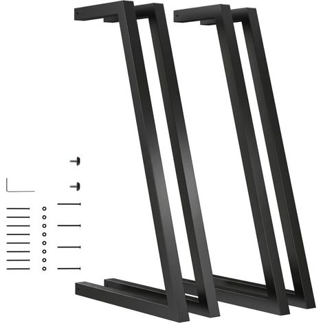 Doren Pieds de table industriels réglables Noir (1/5)