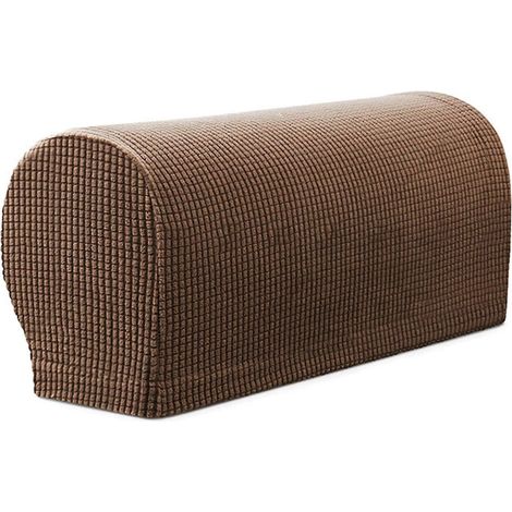 Housses de fauteuil extensibles antidérapantes en spandex pour protéger vos meubles, lot de 2 (noir) Café (1/5)