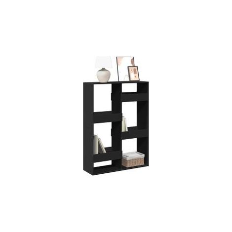 Bibliothèque noir 100x33x135 bois d'ingénierie (1/5)